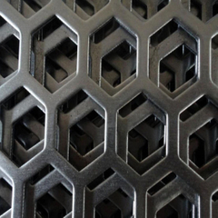 Metal Sheet Fabrication Hexagon Hole Punching with Galvanized Surface