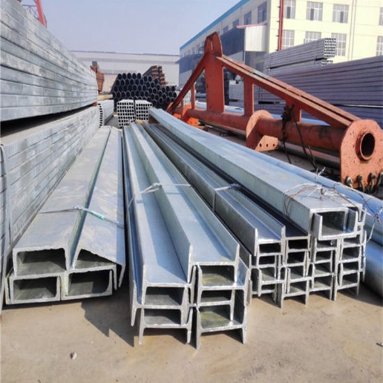 H Steel Beam with Galvanized Surface and Holes Use for Frame